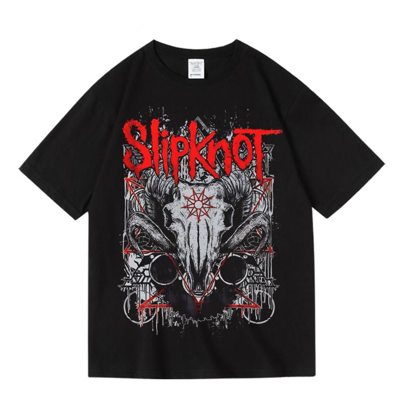 Hot Sale Slipknot Classic Album Poster Graphic Print Graphic T-Shirt Men Women Retro Loose Casual Oversized Top Harajuku Fashion Cotton Summer New Tee