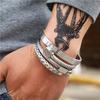 Geometrisches Offenes Armreif aus Titanstahl für Herren und Damen Trendiger Schmuck Geschenk für Reisen