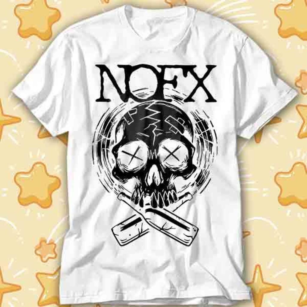 NOFX Skull Beer Music Band Never Trust A Hippie T-Shirt 563