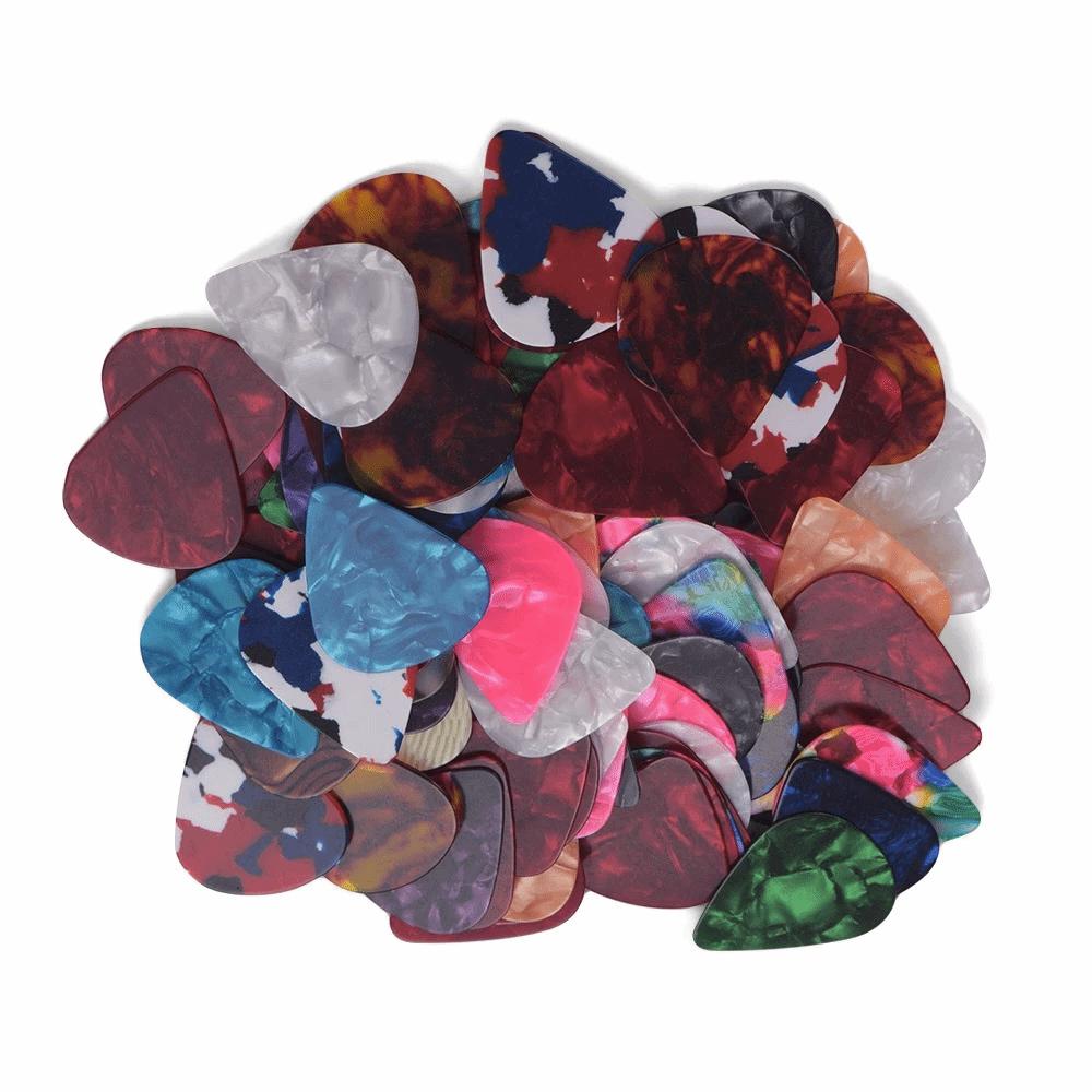 120pcs Different Thickness Guitar Picks Colorful Guitar Accessories Celluloid Guitar Picks  Guitar