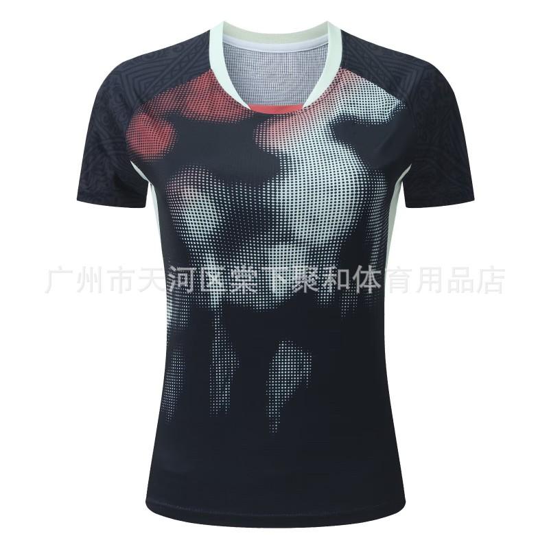 Quick-Dry Breathable Badminton Shirt Men Women Kids Training Competition Sportswear Short Sleeve