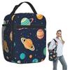 Solar System Space Planets Universe Insulated Lunch Bag for Women Children Leakproof Food Boxes Thermal Lunch Box Tote
