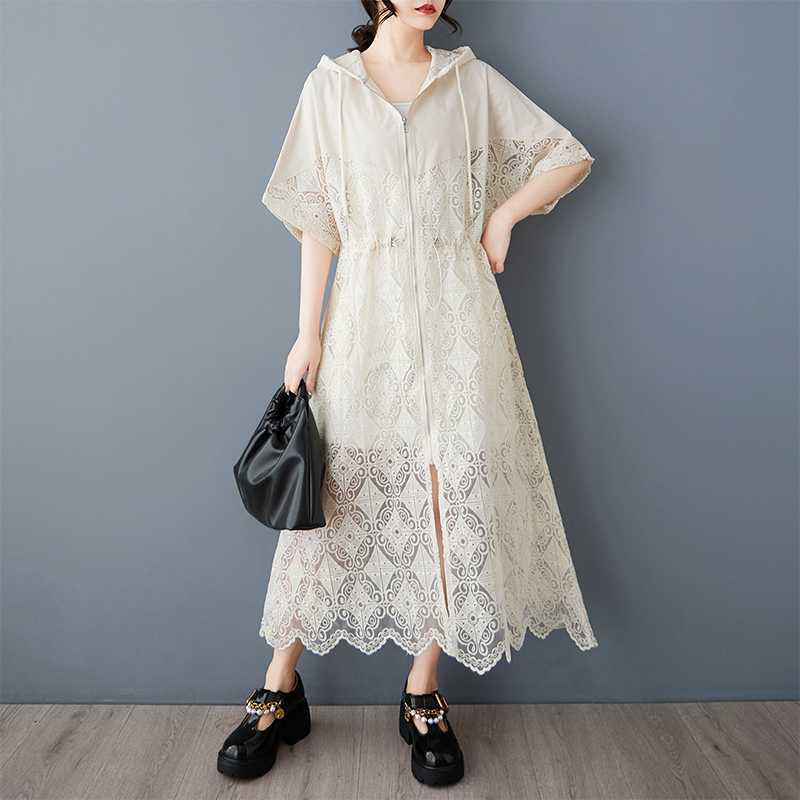 Women's Loose and Fashionable Floral Patchwork Versatile Mid To Long Style Dress with Temperament