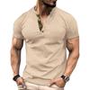 Summer Men's Short Sleeve Tops Waffle Lapel Camouflage Polo Shirt Plus Size Polo Shirt Men's Casual T-Shirt Tops