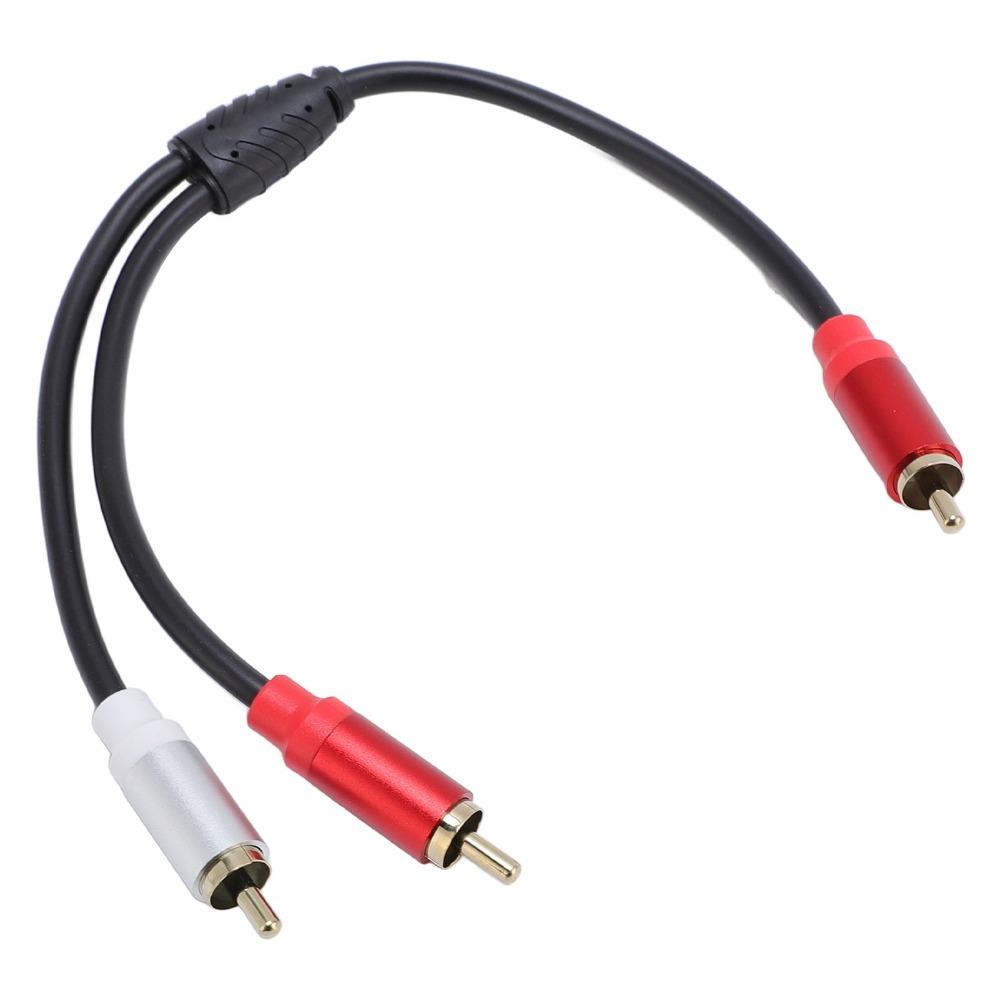 2PCS 1 Male RCA to 2 Male RCA RCA Y Splitter Cable Stereo Audio Cable for DVD TV HDTV VCR CD Player