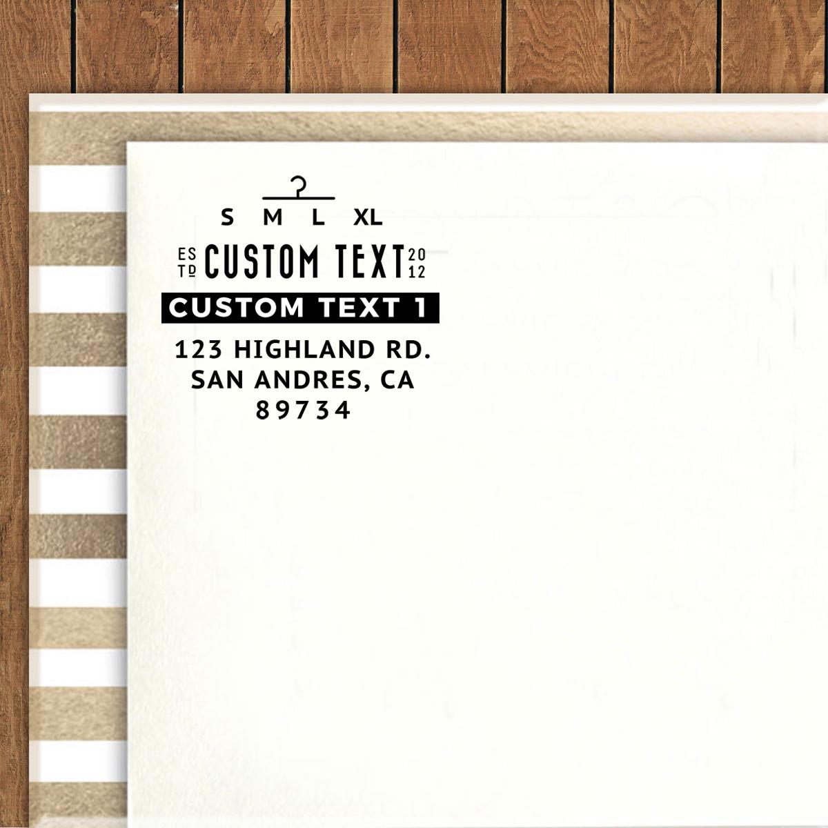 

Персонализированный бизнес-адрес магазина резиновой печати Printtoo Round Custom Text Clothing Shop Rubber Stamp 50 mm Diameter (Approx) чёрный