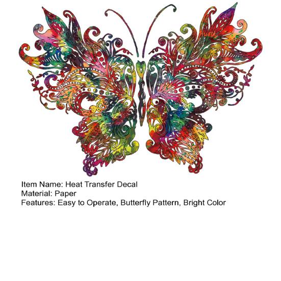 Heat Transfer Decal Washable DIY Easy To Use Butterfly Pattern Thermo Stickers Clothing Patch Applique Sewing Tool