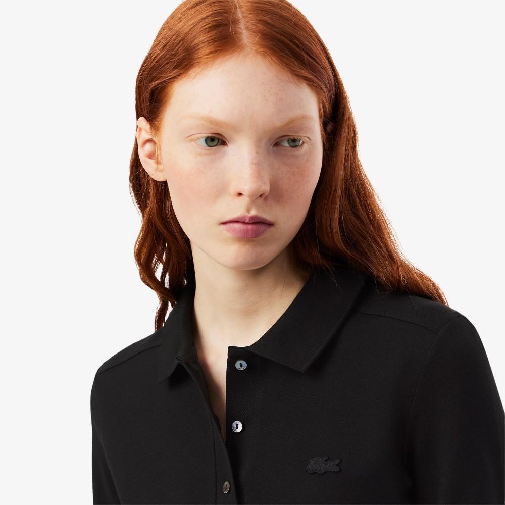 [Lacoste] Women's Slim Fit Long Sleeve Polo Shirt PF5464-55N031