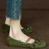 Fashion 2025 New Shallow Women's High Heels Fashion Crystal Square Toe Soft Bottom Metal Decoration Best Seller Mary Jane Shoes Zapatos