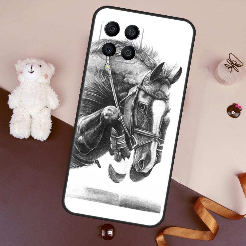 Horse Sketch Case For Samsung Galaxy M32 M52 M14 M54 M13 M33 M53 M56 M36 M16 M31 M11 M12 M35 M55 M15 M06