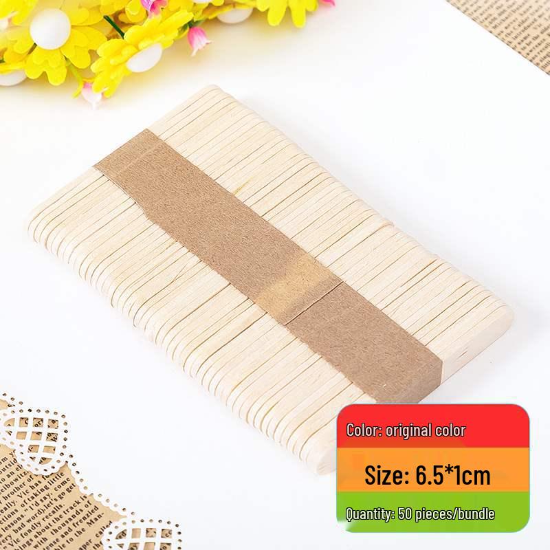 Colored Wooden Popsicle Sticks for DIY Crafts - Ideal for Kindergarten Projects and Handmade Creations.