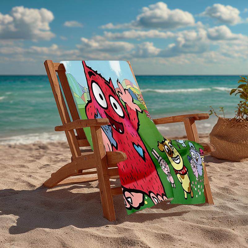 Ultra-Soft Beach Towel with Little My Theme,Ideal for Pool - Camping, Diving - Perfect Travel Essential, Vibrant Beach Towel.