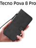 For Tecno Pova 8 Pro Case Diamond Pattern Card Slot Soft Silicone External Leather Support Function Flip Cover Attraction Closure