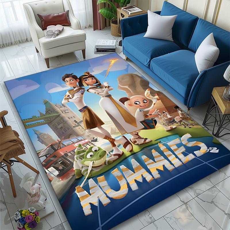1pc Area Rug Appropriate for Office, Human Family Art Carpet, Versatile Printed Chair Rug, Durable Home Sofa Carpet