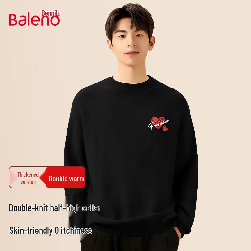 

Baleno Men s JPB Red Heart Half-Turtleneck Sweater XL