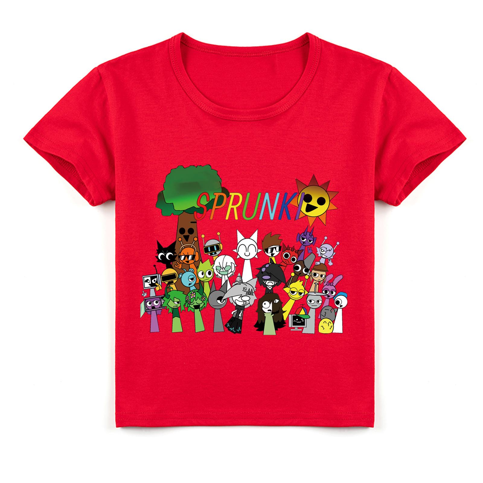 

Kids 2D Tee Sprunki T-shirt Children short-sleeved 160