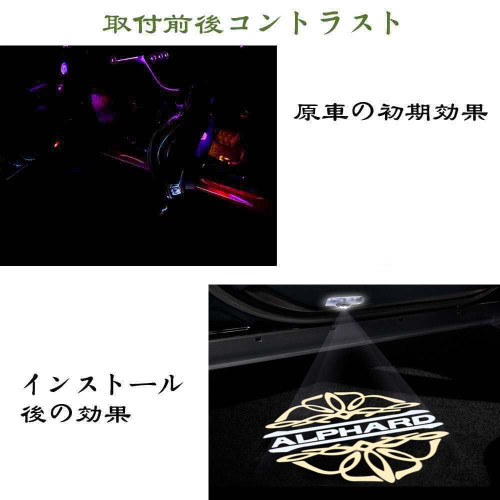 Ltsplay Car Courtesy Lights, Welcome Door Lights, Laser Logo Lights, LED Logo Projection, Angle Adjustment Function, Set of 2