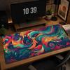 Buntes Spiral-Abstraktkunst-Gaming-Mauspad XXL Gebogene Schreibtischmatte Rutschfeste Gummi-Tastaturmatten für Gamer Laptop Tisch