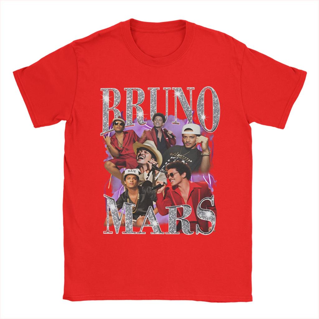Bruno Mars Vintage Tričko Plážové Hippie Trička Pánské 100% Bavlna Kulatý Výstřih Velké Velikosti 5XL Oblečení Krátký Rukáv Vintage Topy