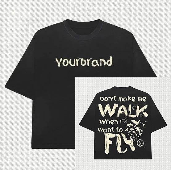 

WALK Retro Harajuku Hip Hop Unisex Crew Neck Gothic T-shirt XL