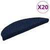 VidaXL Self-adhesive Stair Mats 20 Pieces 56 X 17 X 3 Cm Navy Blue Semicircular 3365677