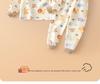 Jingqi Toddler Autumn Pure Cotton Warm Underwear Set – Girls' Two-Piece Pajamas
