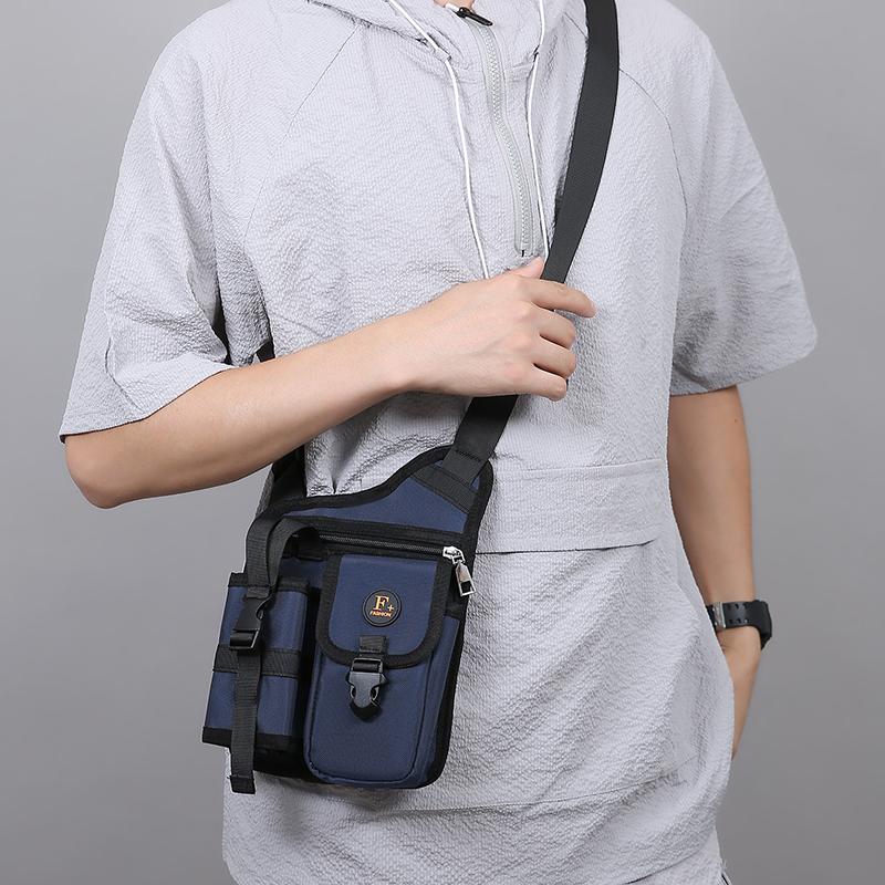 Men's Crossbody Bag Water Cup Bag Outdoor Travel Cycling Bag Water-Repellent Shoulder Bag