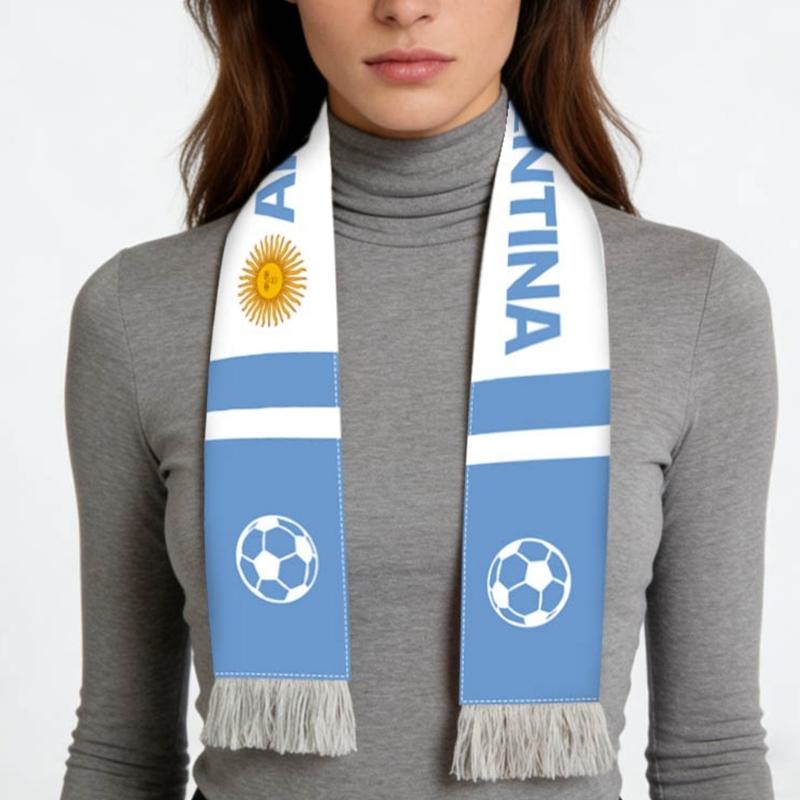 2026 International Football Championship National Flag Scarf Soft Comfortable Fabric For Football Fans And Sports Enthusiasts