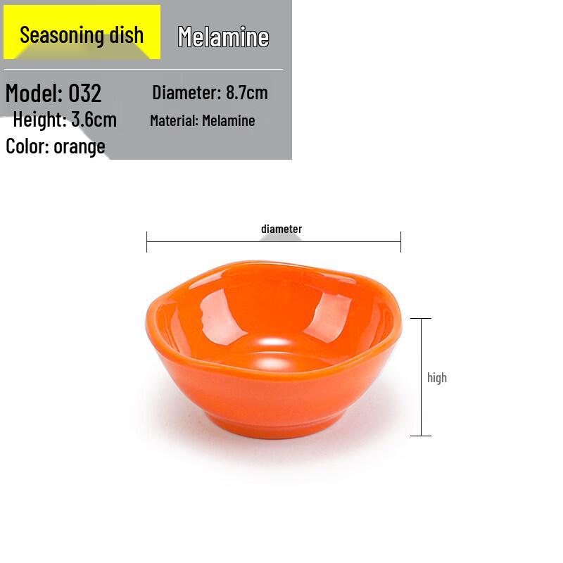 Melamine Round 3-Compartment Sauce Dish (10-Pack)