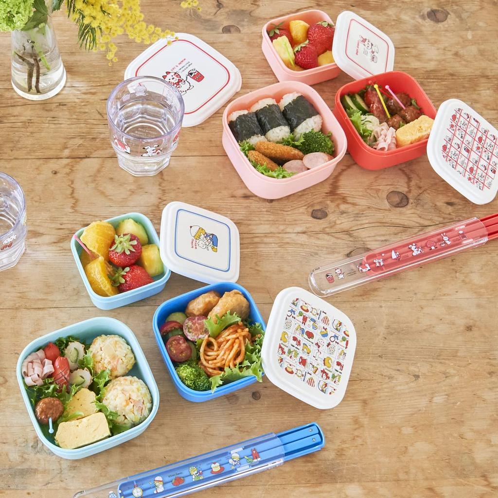 Shimojima Stoppail Container Morning Character Made in SMJ69309 3-Piece Set, Design, Japan, (Stoppail)