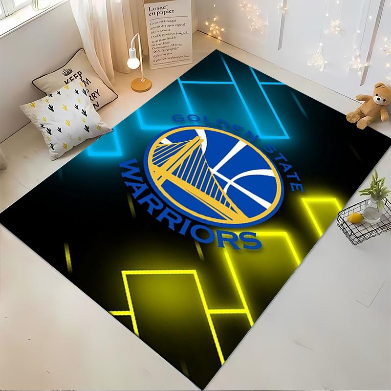 Golden State Warriors Logo Rug Design Non-slip Rug Suitable for Living Room and Bedroom Sofas