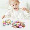 50Pcs Mini Stuffed Animals Keychain Claw Machine Toys Carnival Goodie Bags Easter Birthday Gifts for Kids