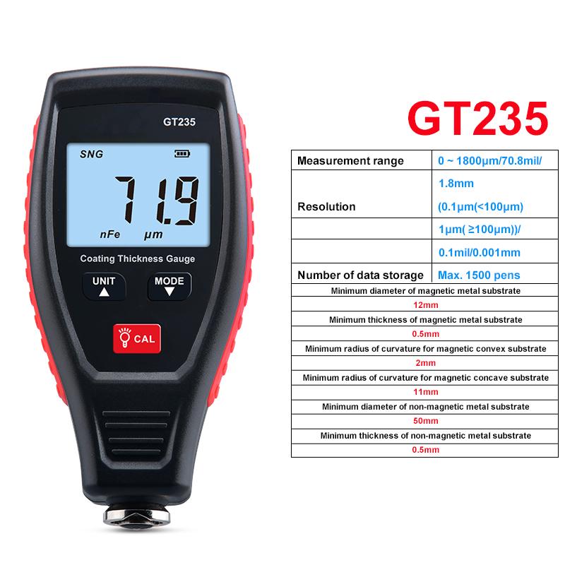 

Xin Тестер Толщиномер для Автомобиля 0,1 микрон/0-1300/1800 мкм Тестер Толщины Лакокрасочного Покрытия ЖК-Цветной Дисплей Измерение FE/NFE