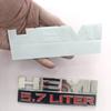 Large metal stickers 14.3 cm HE 5.7 LITRES suitable for decorative sticker accessories for the rear of the car trunk.