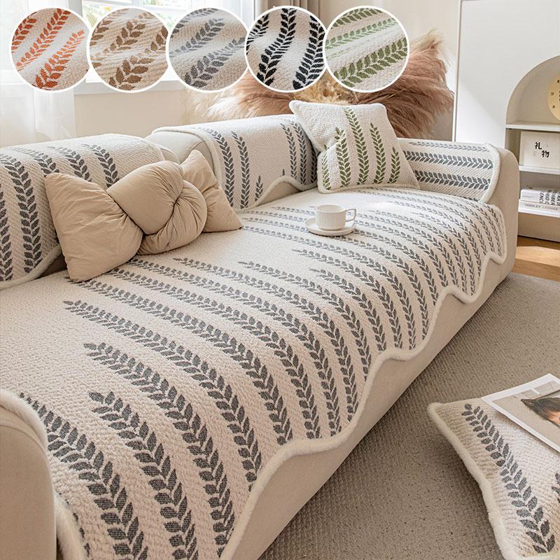 1Pc-Irregular Plush Sofa Mat  New Rural Style Anti Slip Cushion For Living Room Sofa Dustproof Sofa Mat 70*70cm