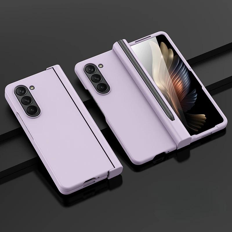 Kunststoffschale Membran Handyhülle für Samsung Galaxy Z Fold 7 6 5 4 3 Fold6 Fold5 Fold7 mit Stifthalter Scharnierschutzabdeckung