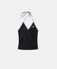 BADBLOOD [Aqua] Splash Dot Holter Tank - Black