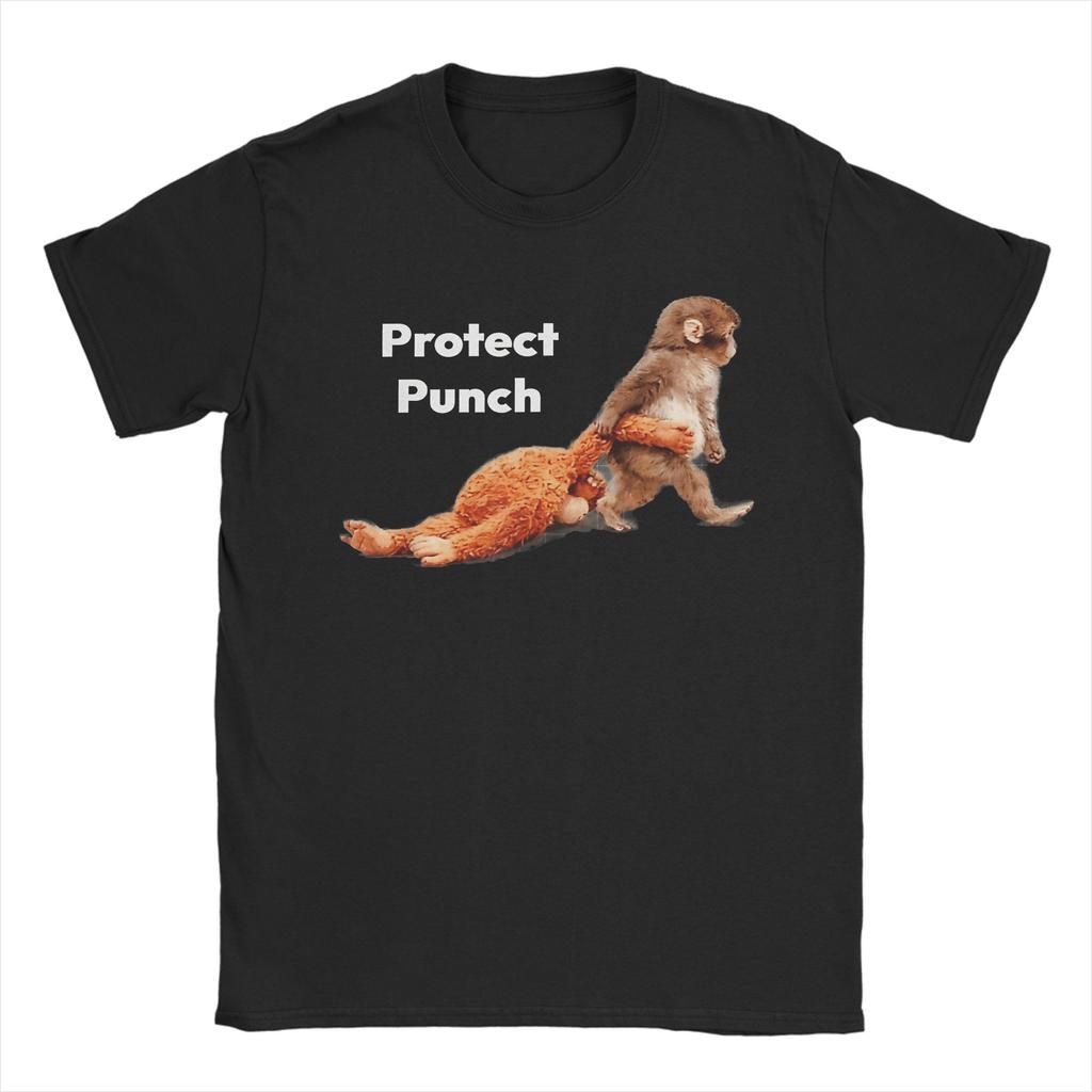 Cute Punch Monkey TShirt Summer  Leisure T Shirts Unisexs Cotton O Neck Plus Size Tees ShortSleeve Vintage Tops