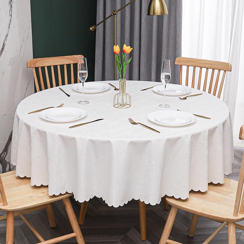 Round Tablecloth Pvc Waterproof Antifouling Table Cloth Outdoor Kitchen Dining Table Cover Size 120-200Cm Professional Supplies