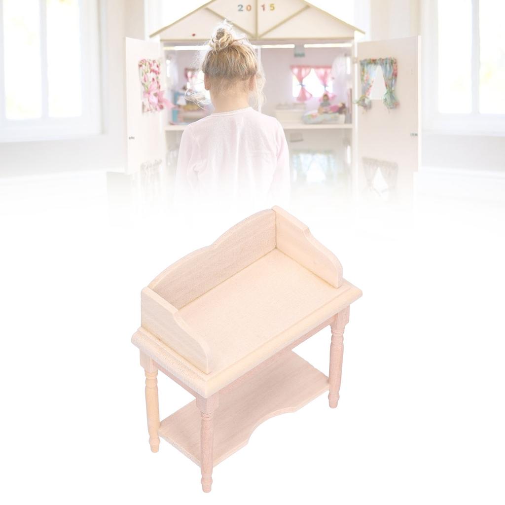 1:12 Miniature Dollhouse Desk Mini DIY Dollhouse Desk Model Furnishings Accessories