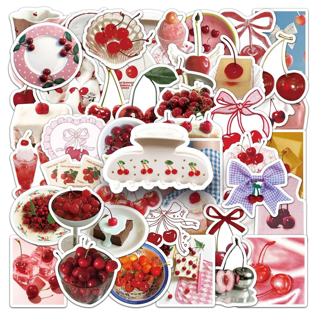 50 Small Fresh Fruit Korean Decorative Mobile Phone Flat Stickers