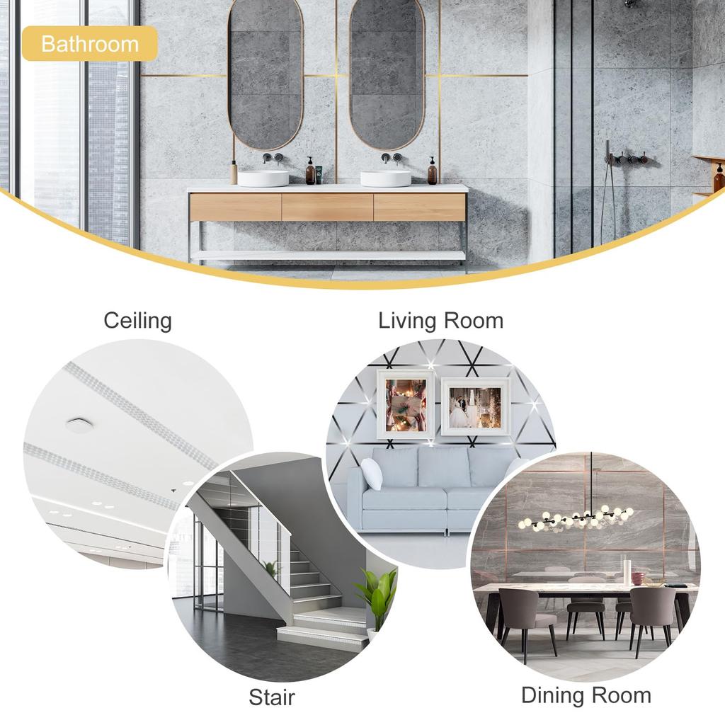 PATIKIL Metallized Polyester Film Tape 11/16" x 55 Yards Metallic Deco Tape Laser Silver