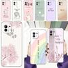 Phone Case For Xiaomi Mi 15 14 13 12 11 Lite 15T 13T 12T Pro Poco X7 X6 X5 Pro 5G X3 NFC F7 F6 F5 Clear Cover Korean Letter