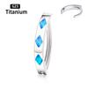 1PC Implant Grade G23 Titanium Cz Belly Button Ring Septum Rings Clicker Belly Clip Navel Ring Curved Barbell Piercing Jewelry