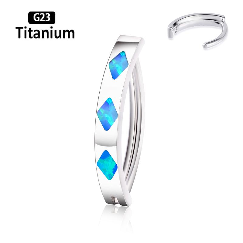 1PC Implant Grade G23 Titanium Cz Belly Button Ring Septum Rings Clicker Belly Clip Navel Ring Curved Barbell Piercing Jewelry