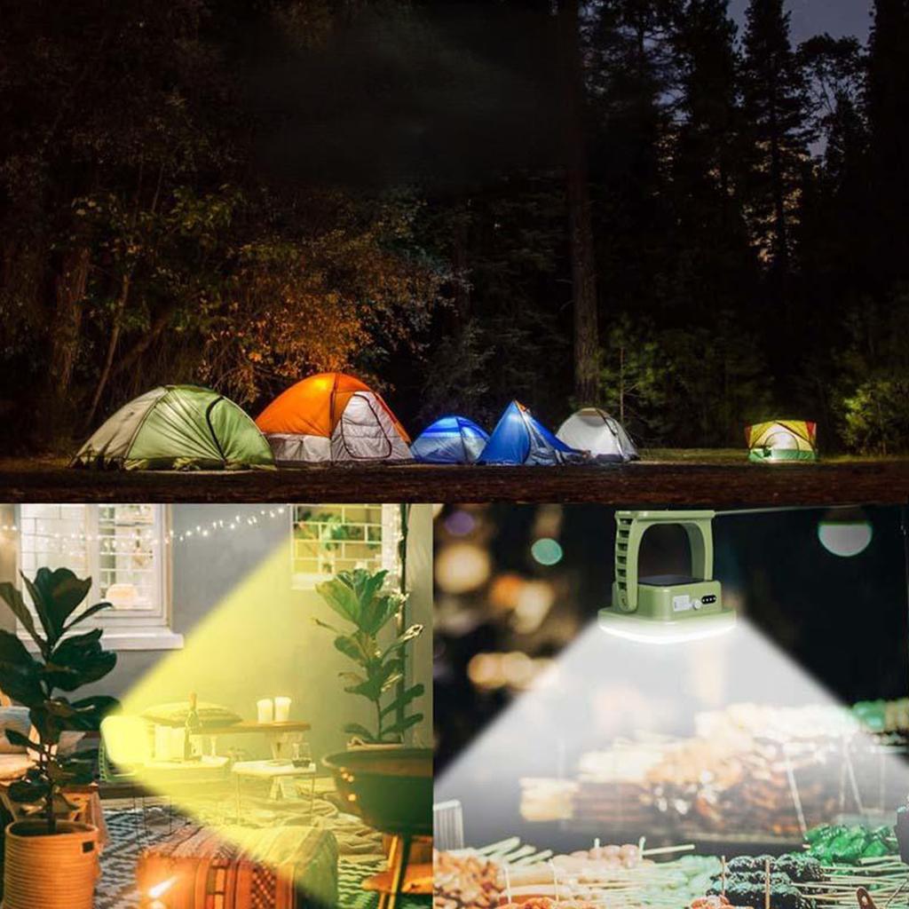 Solar Re able Work Light 165LED 1800LM Portable Camping Lamp Flood Light IP65 Water Proof Magnetic for Emergency Repair