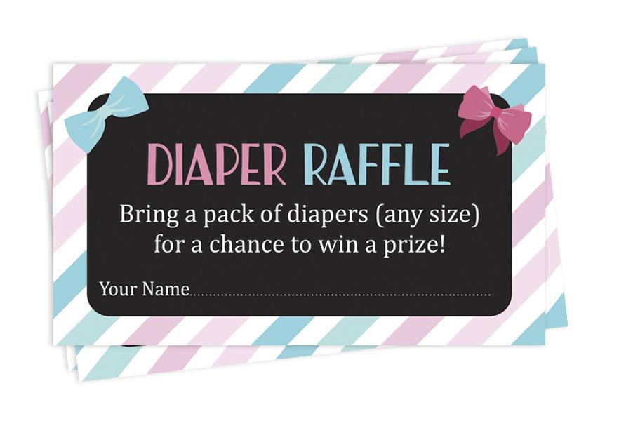 

Inkdotpot 30A Gender Reveal Baby ShowerA Подгузник Лотерейный билет Лотерея Вставить карты Поставки Игры для Baby Shower P 2 x 3.5 Inches