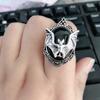 Halloween Black Bat Vampire Earrings Necklace Ring Jewelry Set Halloween Scary Decor Party Gothic Jewellery Gift for Women Girl