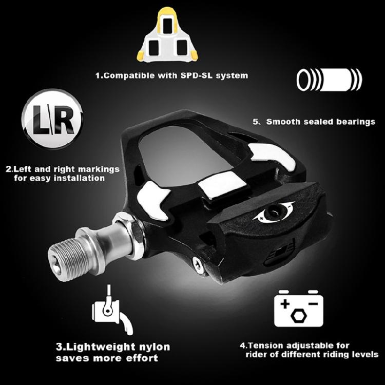Ergonomic Designs Cycling Pedals Enhanced Stability Long Distances Mountain Bike Pedals Sealed Bearing Road Bike Pedals