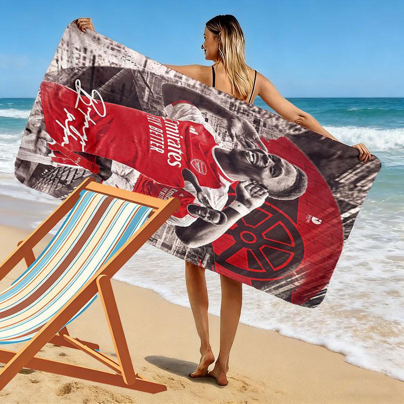 Bukayo Saka GOAT Beach Towel, Large Soft Quick Dry Towel for Beach Camping Swimming